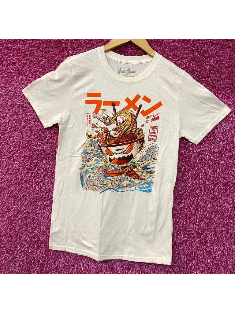 The Great Ramen Kaiju Monster Beige Tshirt Size Small — image 3 of 4